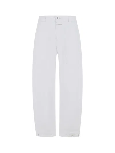 Closed Rhannon Barrel Cropped Jeans In White