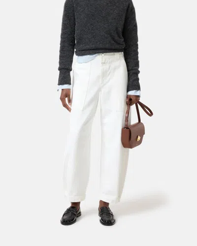 Closed Rhannon Barrel Jeans In Ivory Denim In White
