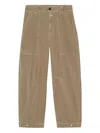 Closed Corduroy Utility Trousers In Neutral