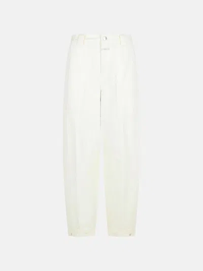 Closed 'rhannon' Ivory Cotton Jeans In Neutral