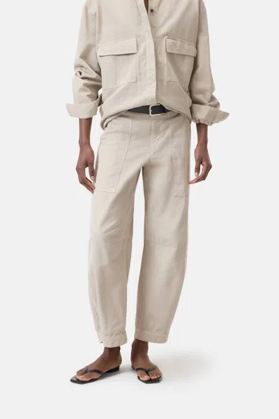 Closed Rhannon Relaxed Barrel Pant In Beige In Neutral