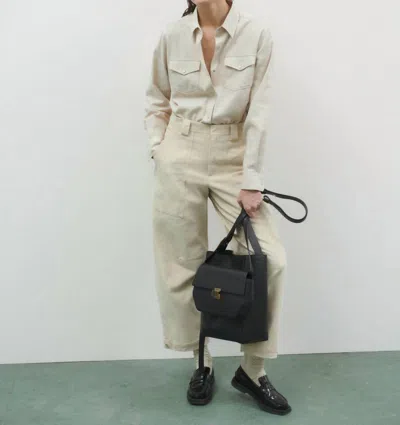 Closed Rhannon Relaxed-fit Corduroy Pant In Pearl Beige In Multi