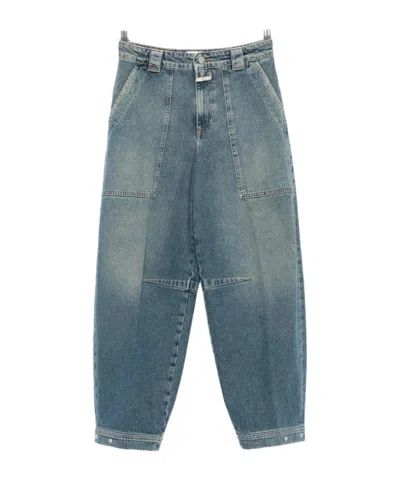 CLOSED RHANNON UTILITY-POCKET BARREL JEANS
