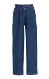 Closed Rhoone High Waist Tapered Leg Jeans In Blue