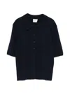 Closed Ribbed Buttoned T-shirt In Blue