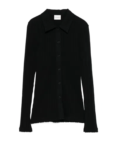 Closed Ribbed-knit Cardigan
