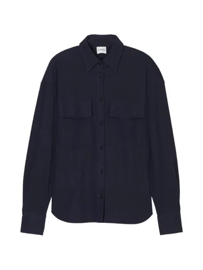 Closed Ribbed Pocket Shirt In Multi