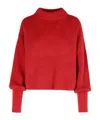 Closed Raspberry Alpaca Blend Sweater In Red