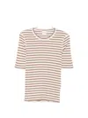 Closed Cotton Blend Striped T-shirt In Pattern