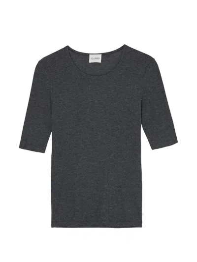 Closed Geripptes T-shirt In Black