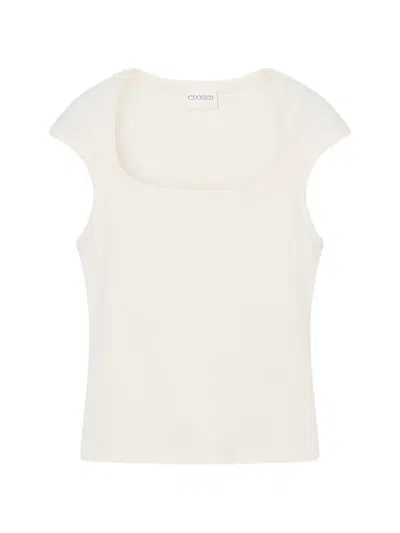 Closed Ribbed-knit T-shirt In Neutral