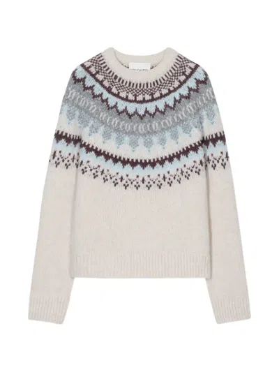 Closed Ribbed-trims Knit Sweater In Neutral