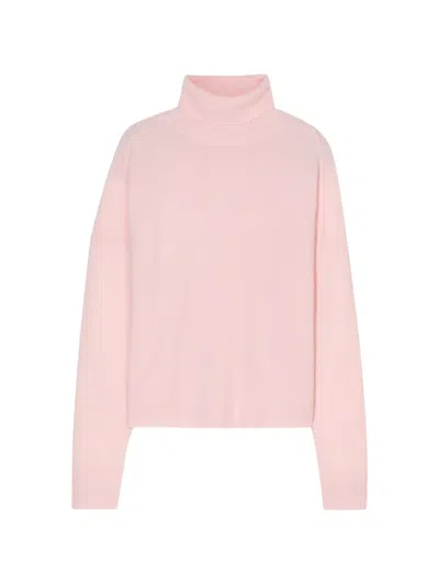 Closed Roll-neck Long-sleeve Sweater In Animal Print