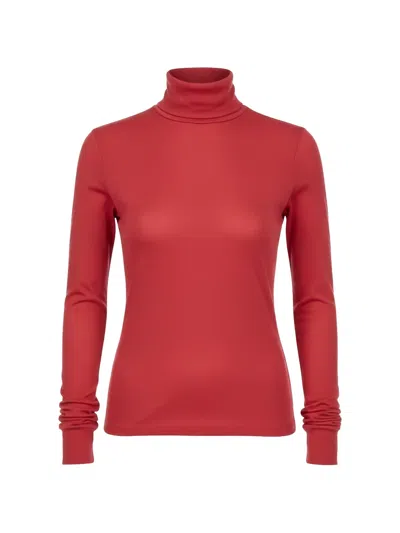 Closed Roll-neck Sweater In Rot