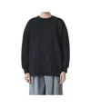 CLOSED ROUND-NECK RIBBED SWEATSHIRT