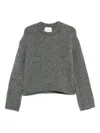Closed Wool Crewneck Jumper In Gray