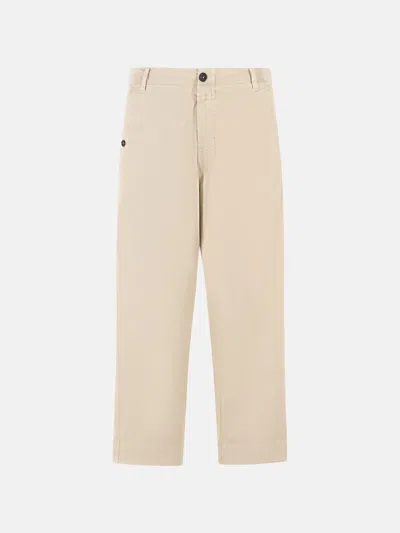 Closed Rovea' Beige Cotton Pants In Sand
