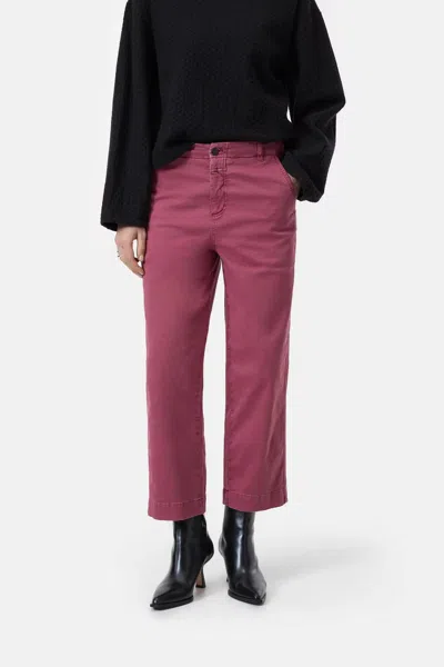 Closed Rovea Relaxed Fit Pants In Cherry Red In Pink