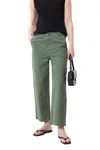 Closed Rovea Relaxed Fit Trousers Pants In Matcha Green In Green