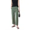 Closed Rovea Relaxed Fit Trousers Pants In Matcha Green In Green