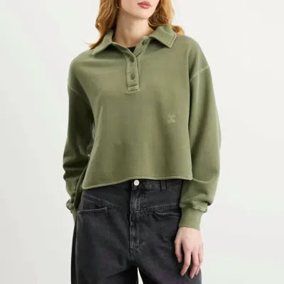 Closed Rugby Shirt In Army Green