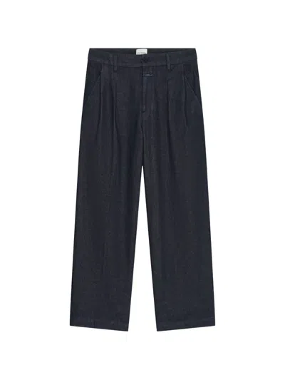 Closed Ruthy Pleated Jeans In Blue