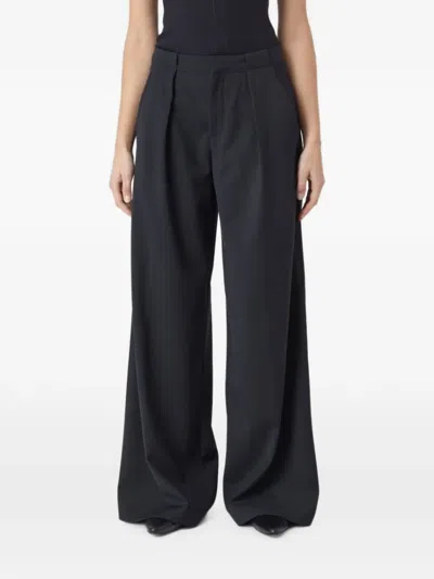 Closed Rylan Pleated Twill Trousers In Black