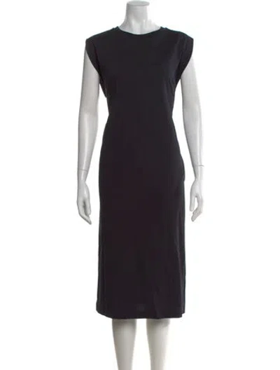 Pre-owned Closed Scoop Neck Midi Length Dress W/ Tags In Blue