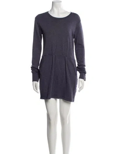 Pre-owned Closed Scoop Neck Mini Dress In Purple