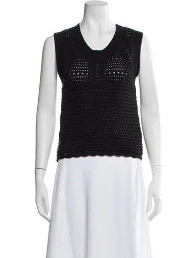 Pre-owned Closed Scoop Neck Sweater In Black