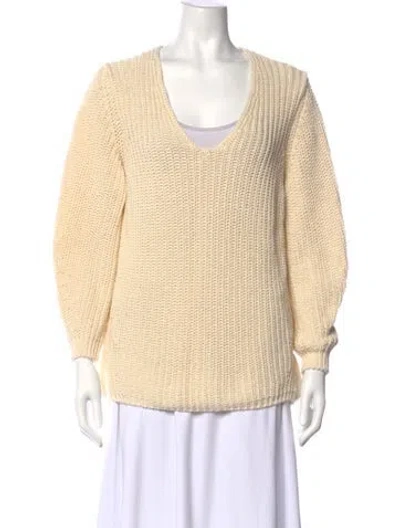 Pre-owned Closed Scoop Neck Sweater In Neutral