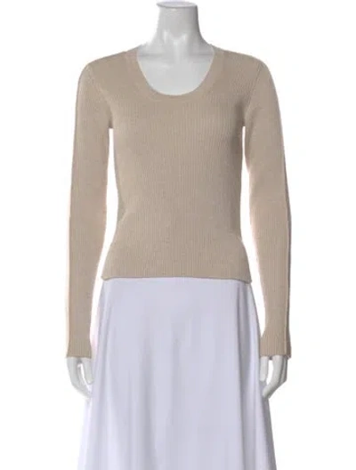 Pre-owned Closed Scoop Neck Sweater In Neutral