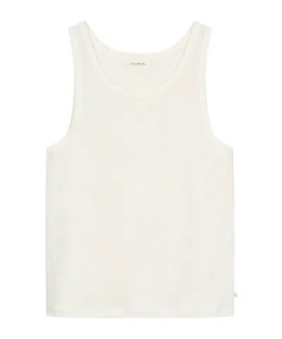 Closed Scoop-neck Tank Top In Ivory