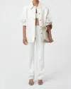 CLOSED SEAMING DETAIL JACKET IN CREME