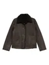 Closed Single-breasted Long Sleeve Casual Jacket In Gray