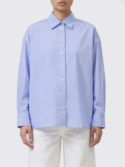 Closed Shirt Woman In Blue