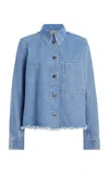 Closed Denim Cotton Jacket In Light Wash