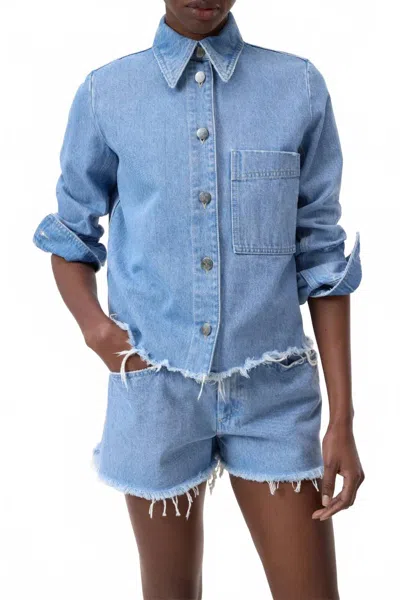 Closed Short Jacket In Light Blue