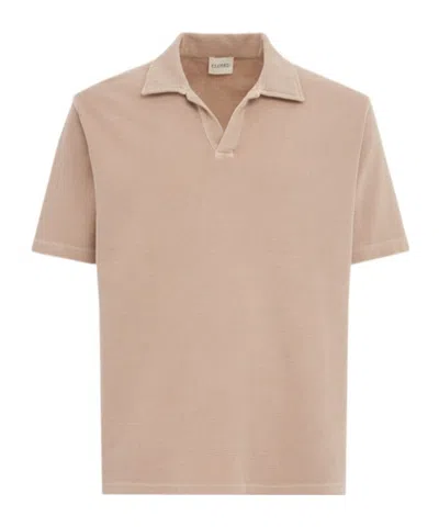 Closed Short Sleeve Cotton Polo Shirt In Neutral
