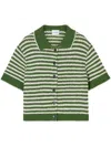 Closed Cardigan Short Sleeve Matcha Green In Green