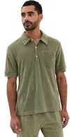 Closed Short Sleeve Polo Chino Green In Chino Green