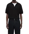 Closed Short Sleeve Polo In Black In Black