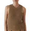 Shop Closed Short Sleeved Knit Top In Nutmeg In Multi