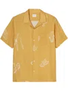 Closed Short Sleeved Shirt Mango Yellow In Yellow