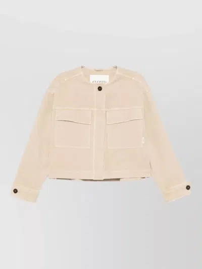 CLOSED SHORT UTILITY JACKET LONG SLEEVES POCKETS