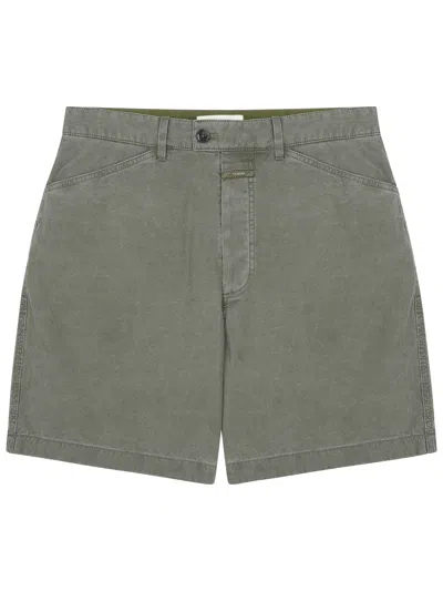 Closed Shorts In Denim In Green