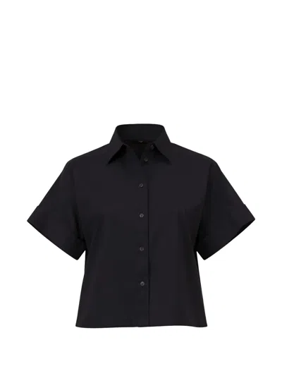 Closed Short-sleeve Shirt In Black