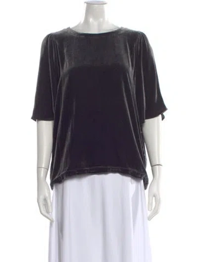 Pre-owned Closed Silk Bateau Neckline T-shirt In Gray