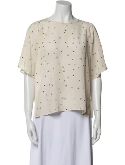 Pre-owned Closed Silk Printed T-shirt In Neutral
