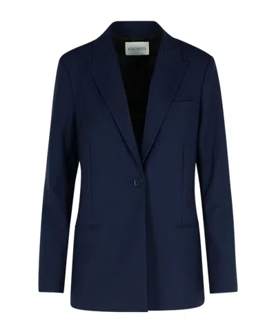 Closed Single-breasted Blazer In Navy